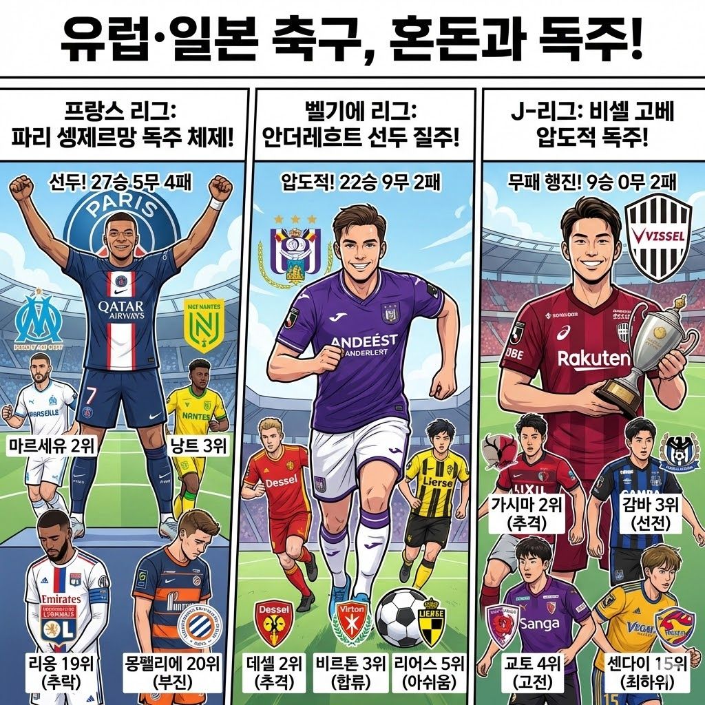 J리그 비셀 고베 선두 질주 교토 상가는 4위프랑스 리